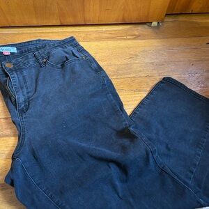 ARULA black size 16 straight leg ankle jeans